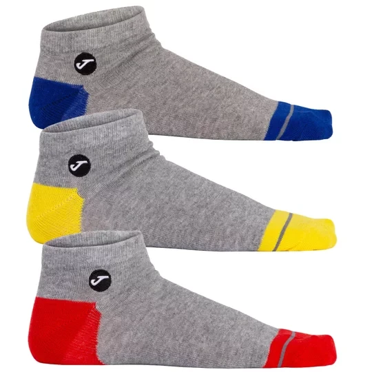 Zdjęcie produktu Joma Gark 3PPK Socks 400978-000, Unisex, Szare, skarpetki, bawełna, rozmiar: 39-42