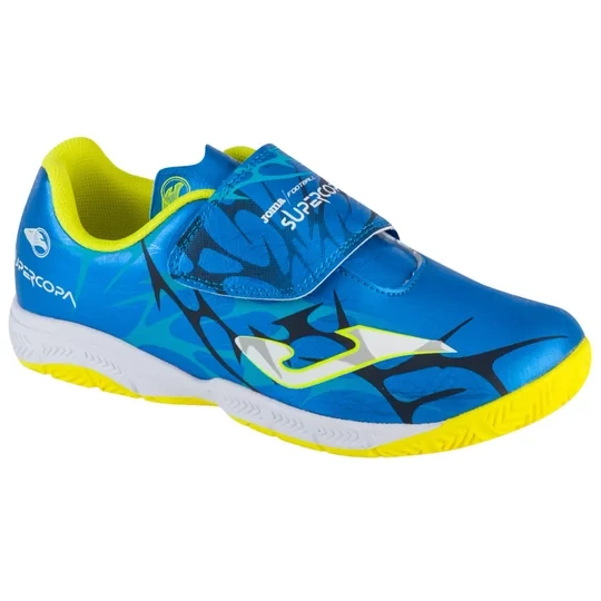 Zdjęcie produktu Joma Super Copa Jr 2504 IN SCJS2504INV, Dla chłopca, Niebieskie, buty halowe - halówki, skóra syntetyczna, rozmiar: 24
