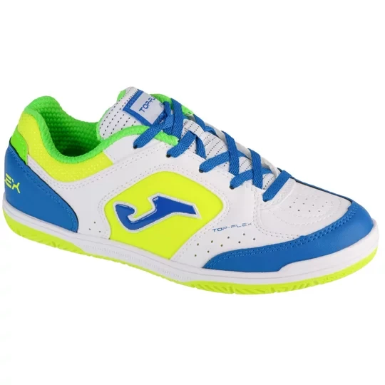 Zdjęcie produktu Joma Top Flex Jr 2402 IN TPJW2402IN, Dla chłopca, Białe, buty halowe - halówki, skóra syntetyczna, rozmiar: 35