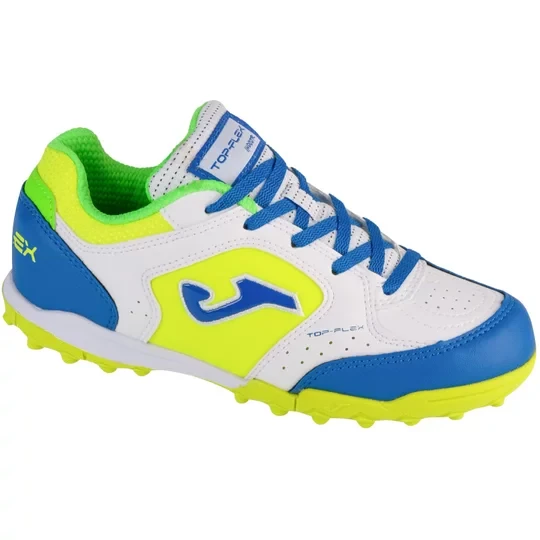Zdjęcie produktu Joma Top Flex Jr 2402 TF TPJW2402TF, Dla chłopca, Białe, buty piłkarskie - turfy, skóra syntetyczna, rozmiar: 36