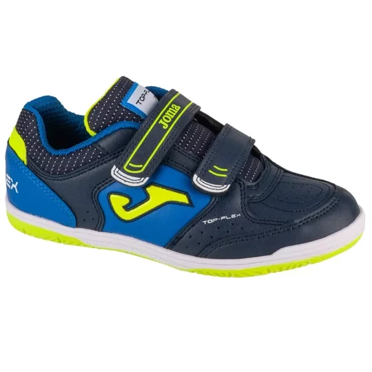 Zdjęcie produktu Joma Top Flex Jr 2403 IN TPJW2403INV, Dla chłopca, Granatowe, buty halowe - halówki, skóra syntetyczna, rozmiar: 32
