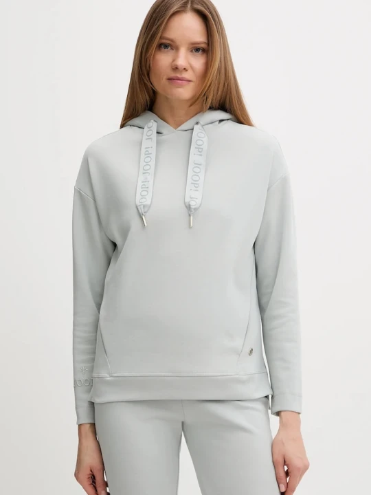 Zdjęcie produktu Joop! bluza z kapturem damska z bawełną zielony