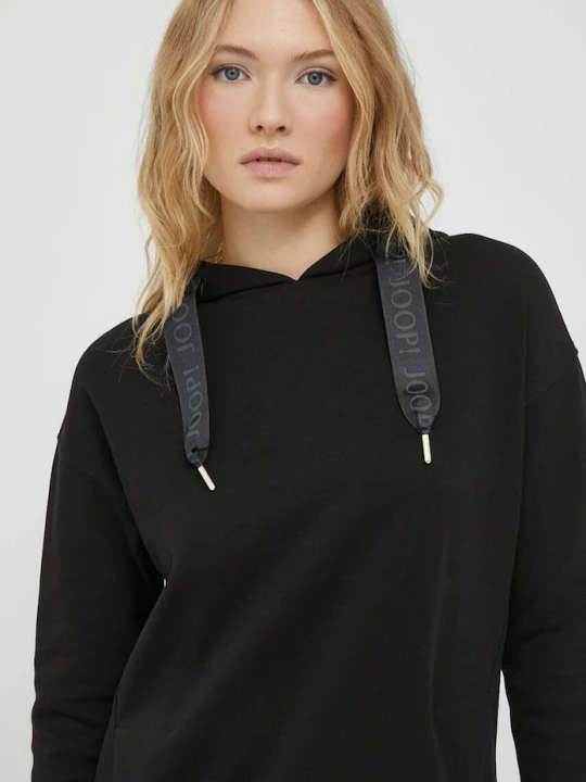 Zdjęcie produktu Joop! bluza z kapturem damska z bawełną czarny