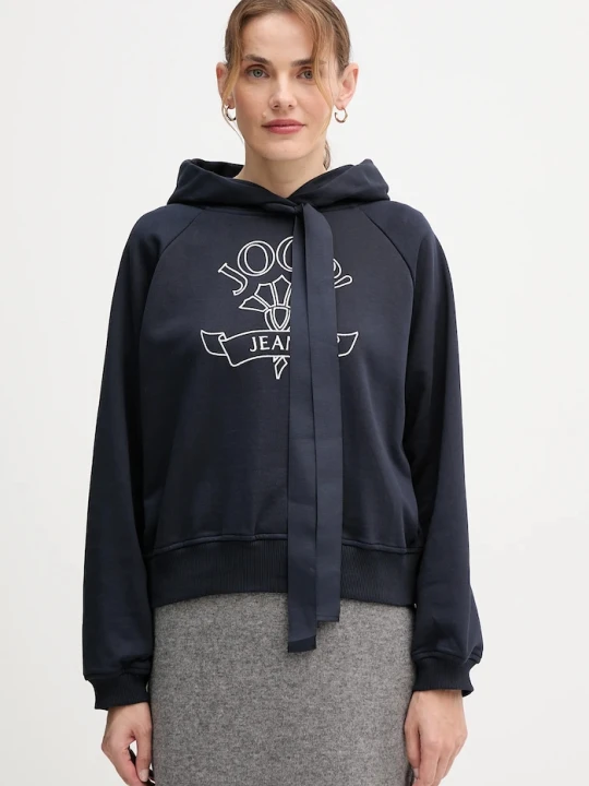 Zdjęcie produktu Joop! bluza z kapturem damska bawełniana granatowy