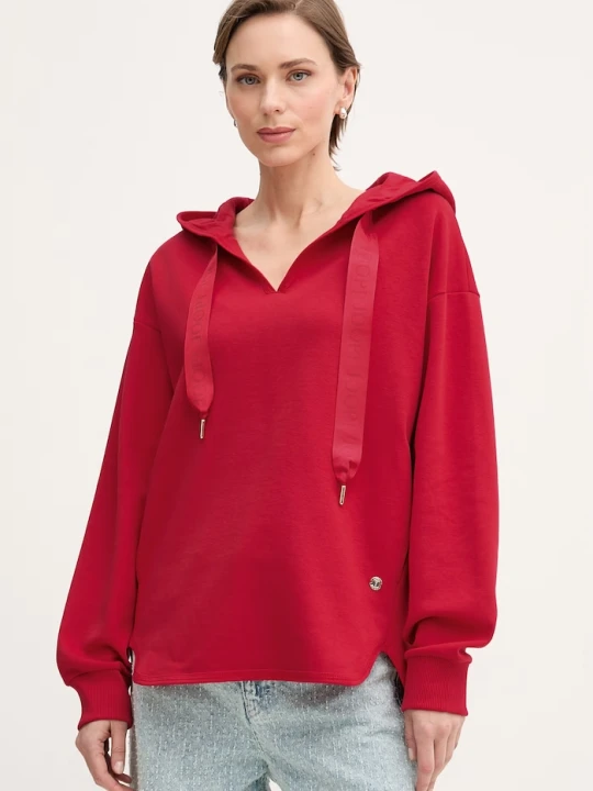 Zdjęcie produktu Joop! bluza damska z bawełną czerwony