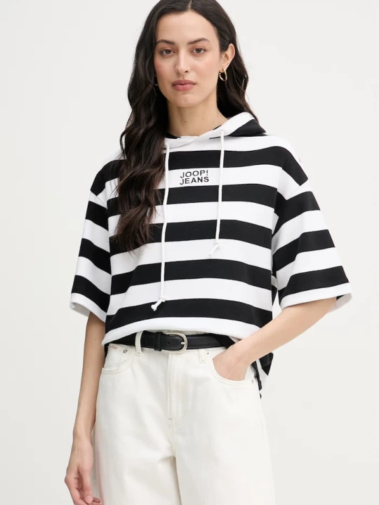 Zdjęcie produktu Joop! bluza z kapturem damska bawełniana czarny