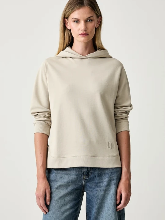 Zdjęcie produktu Joop! bluza z kapturem damska z bawełną beżowy