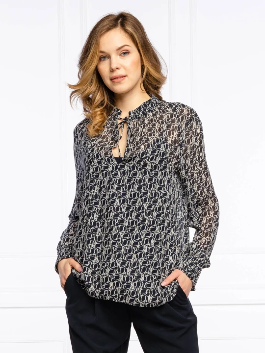 Zdjęcie produktu Joop! Bluzka + halka Beyla | Regular Fit granatowy