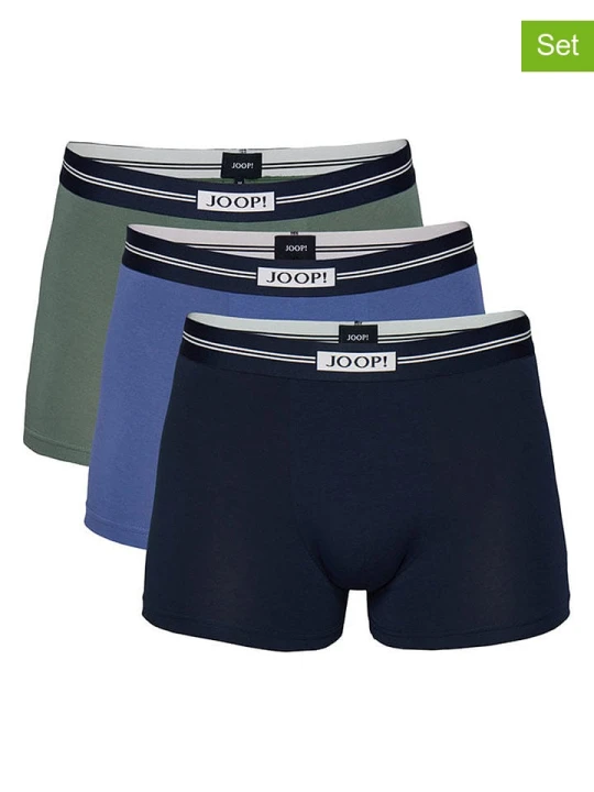Zdjęcie produktu Joop! Bodywear Bokserki (3 pary) w kolorze granatowym i zielonym rozmiar: M