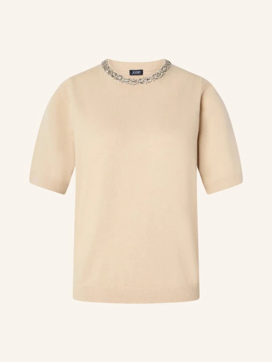 Zdjęcie produktu Joop! Dzianinowa Bluzka Krissi Z Kamieniami Ozdobnymi beige JASNOBRĄZOWY