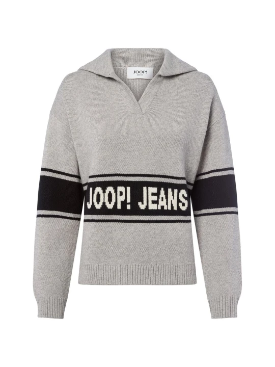Zdjęcie produktu Joop Jeans sweter z dzianiny - Kilo Kobiety Bawełna szary