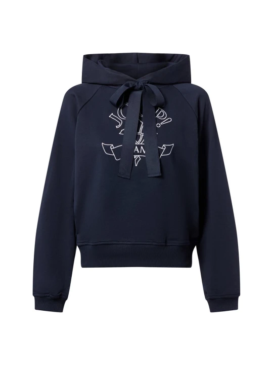 Zdjęcie produktu Joop Jeans sweter z kapturem - Tinna Kobiety Bawełna niebieski