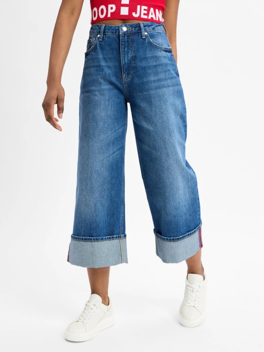 Zdjęcie produktu Joop Jeans Dżinsy o szerokim kroju Kobiety Bawełna niebieski