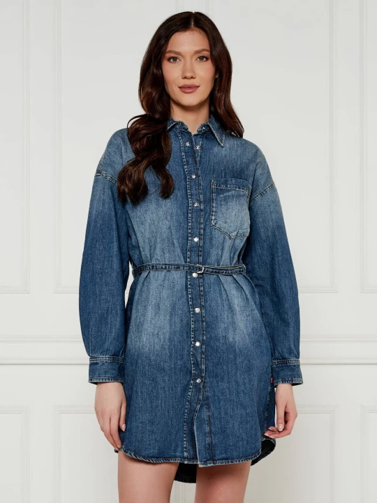 Zdjęcie produktu Joop! Jeans Jeansowa sukienka z paskiem Nele granatowy