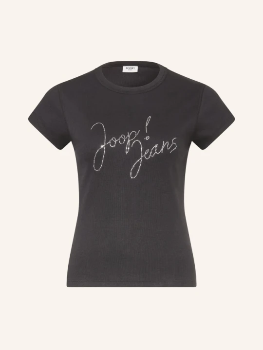 Zdjęcie produktu Joop! Jeans Koszulka Tineta Z Kamieniami Ozdobnymi schwarz CZARNY