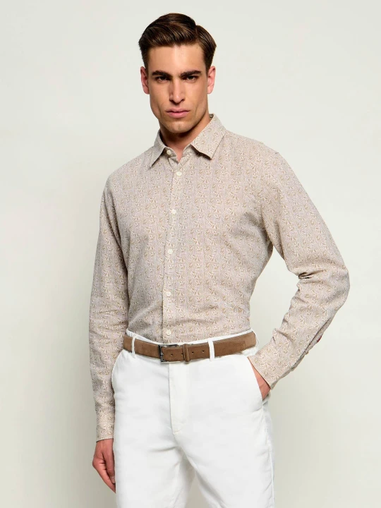Zdjęcie produktu Joop! Jeans Lniana koszula Hanson | Regular Fit beżowy
