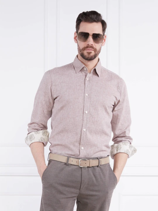 Zdjęcie produktu Joop! Jeans Lniana koszula Hanson | Regular Fit brązowy