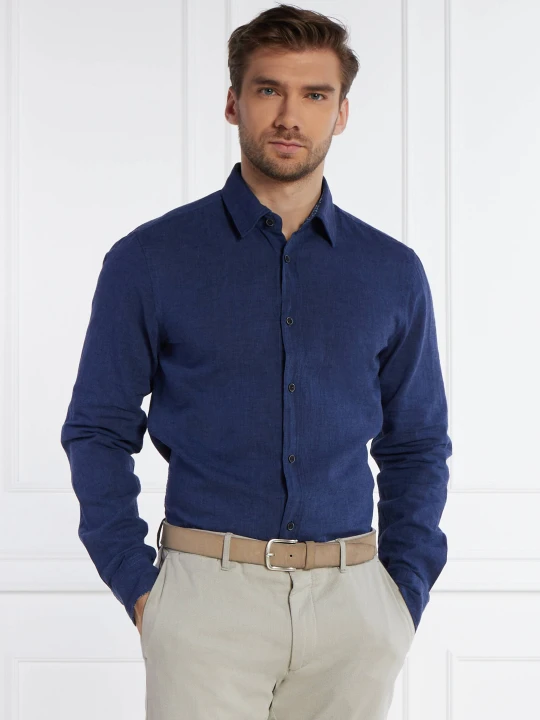 Zdjęcie produktu Joop! Jeans Lniana koszula Hanson2K-W | Regular Fit granatowy