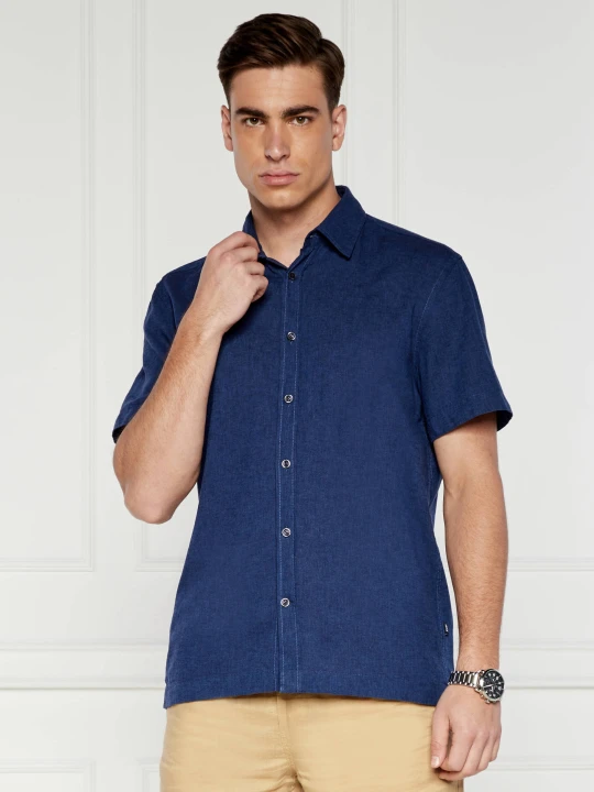 Zdjęcie produktu Joop! Jeans Lniana koszula Haris | Regular Fit granatowy