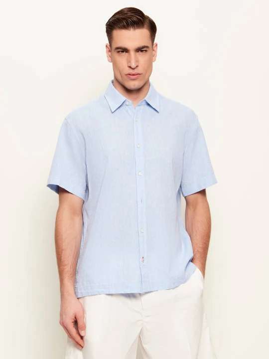 Zdjęcie produktu Joop! Jeans Lniana koszula Haris26 | Regular Fit niebieski