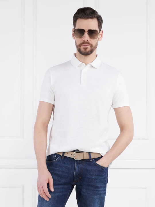 Zdjęcie produktu Joop! Jeans Polo Loxias | Regular Fit | z dodatkiem lnu biały
