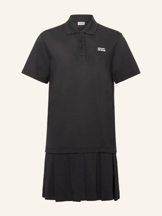 Zdjęcie produktu Joop! Jeans Sukienka Polo Z Pikowanym Wzorem Tadena schwarz CZARNY