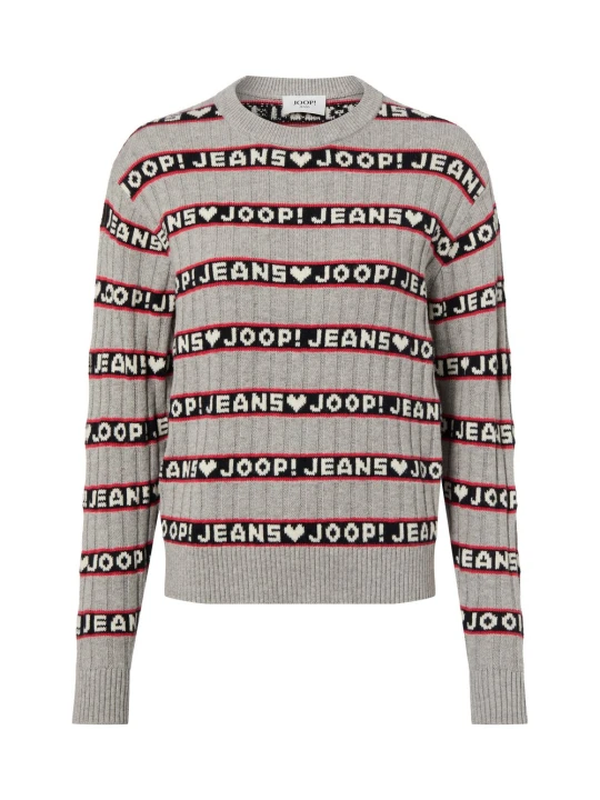 Zdjęcie produktu Joop Jeans Sweter z dzianiny Kobiety Bawełna czarny | szary | czerwony
