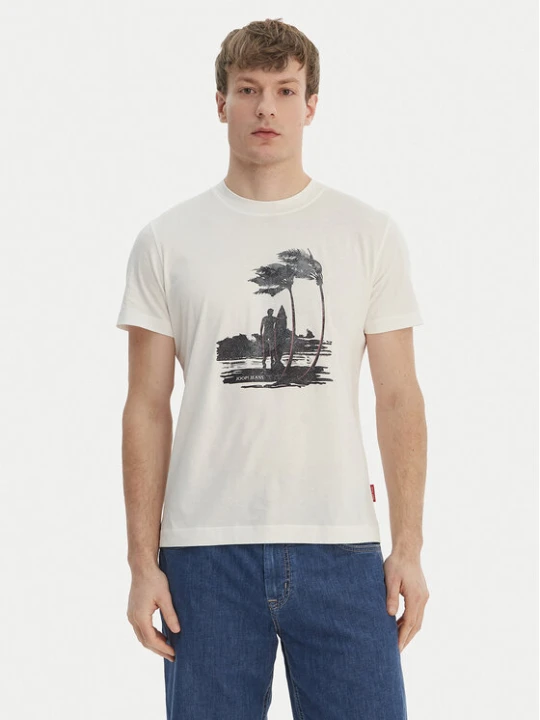 Zdjęcie produktu JOOP! Jeans T-Shirt JJJ-Lanakila 30101983 Écru Regular Fit Kremowy