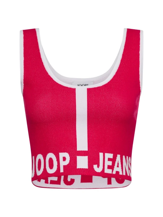 Zdjęcie produktu Joop Jeans Top Kobiety Sztuczne włókno czerwony