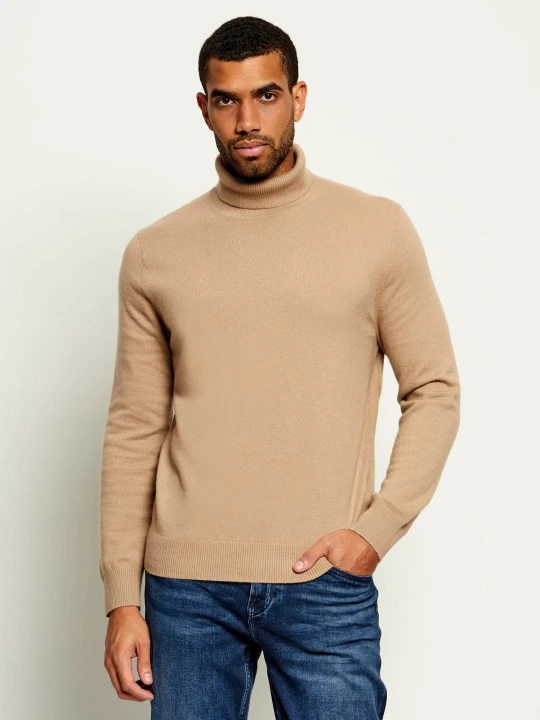 Zdjęcie produktu Joop! Jeans Wełniany golf Lemrigo | Regular Fit beżowy