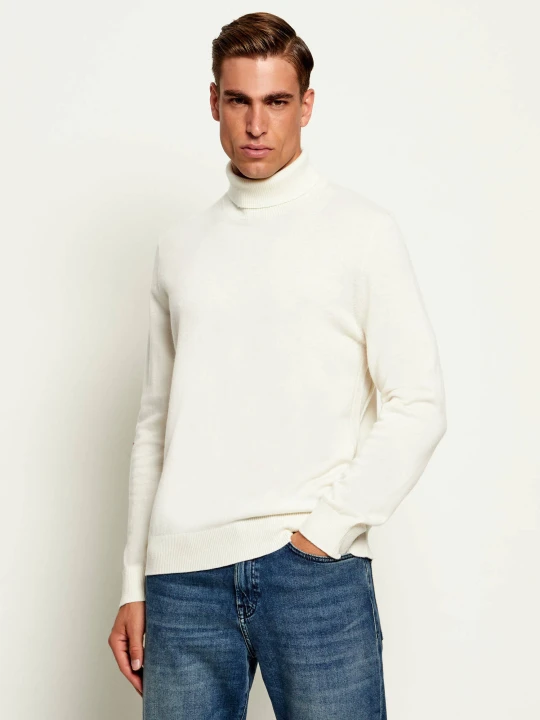 Zdjęcie produktu Joop! Jeans Wełniany golf Lemrigo | Regular Fit kremowy