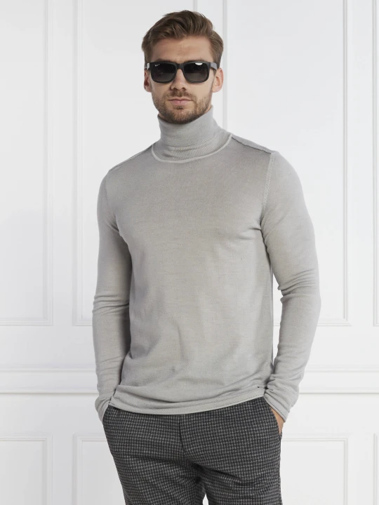 Zdjęcie produktu Joop! Jeans Wełniany golf Lollor | Regular Fit szary