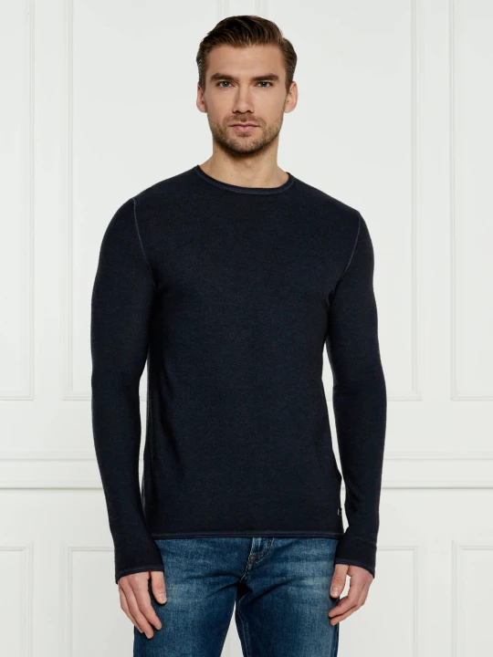 Zdjęcie produktu Joop! Jeans Wełniany sweter 15 JJK-05Larso | Modern fit granatowy