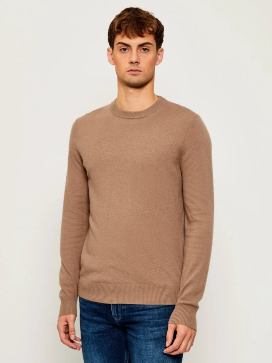 Zdjęcie produktu Joop! Jeans Wełniany sweter Laurelor | Regular Fit beżowy
