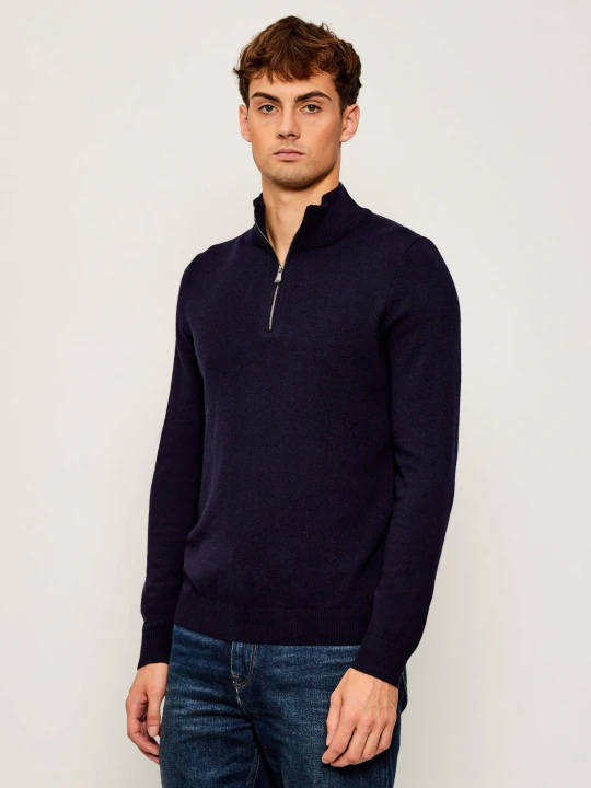 Zdjęcie produktu Joop! Jeans Wełniany sweter Lauriono | Regular Fit granatowy