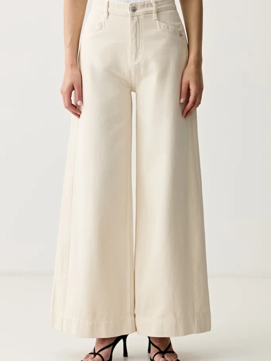 Zdjęcie produktu Joop! jeansy wide leg damskie beżowy
