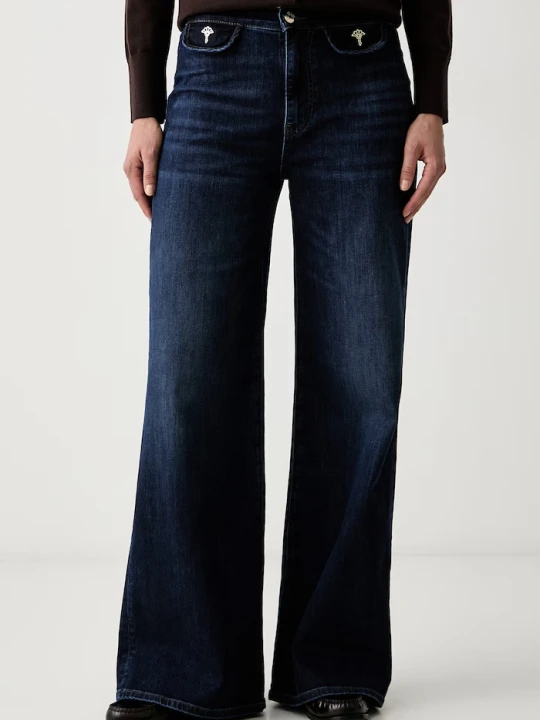 Zdjęcie produktu Joop! jeansy wide leg damskie granatowy