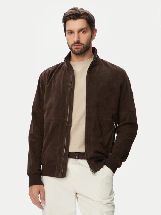 Zdjęcie produktu JOOP! Kurtka skórzana 1500158 80100853 Brązowy Regular Fit