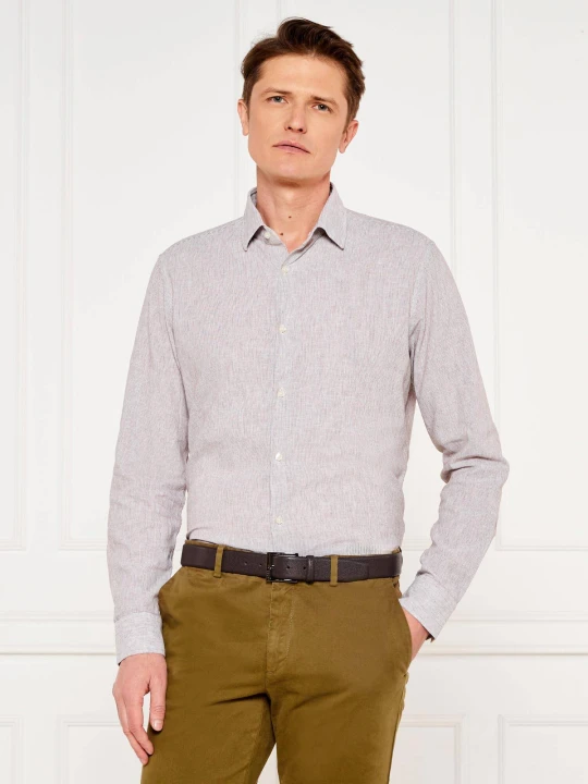 Zdjęcie produktu Joop! Lniana koszula Pit-W | Slim Fit brązowy