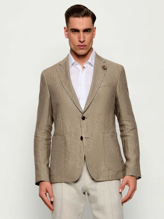 Zdjęcie produktu Joop! Lniana marynarka Hoverest | Slim Fit beżowy