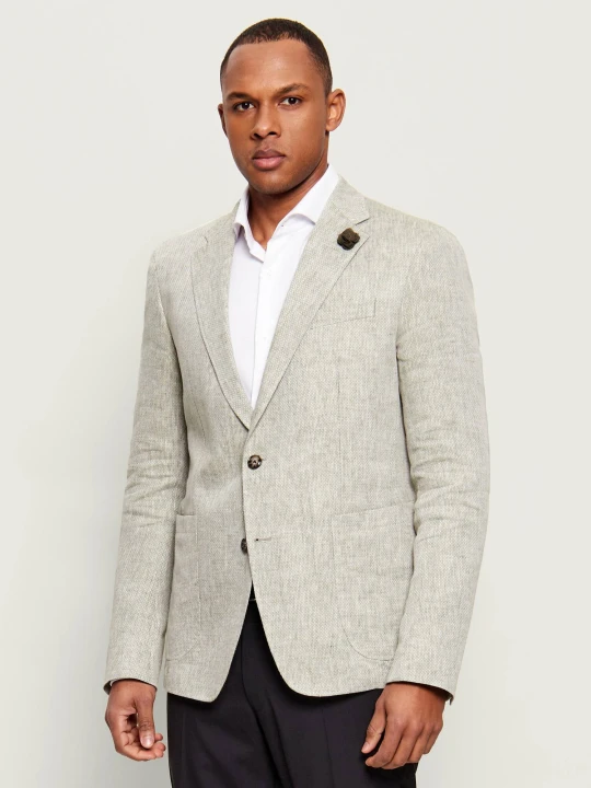 Zdjęcie produktu Joop! Lniana marynarka Hoverest | Slim Fit zielony