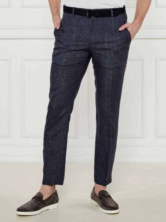 Zdjęcie produktu Joop! Lniane spodnie Sake | Slim Fit granatowy