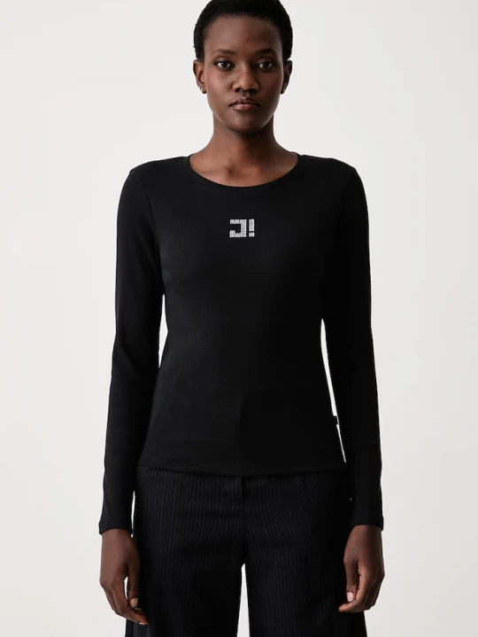 Zdjęcie produktu Joop! longsleeve damski bawełniany z elastanem czarny