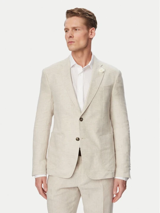 Zdjęcie produktu JOOP! Marynarka Hoverest 30102592 Beżowy jasny Slim Fit