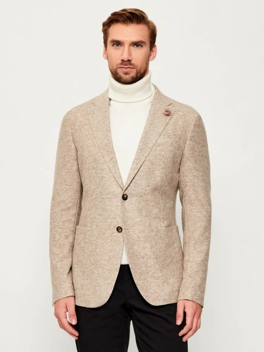 Zdjęcie produktu Joop! Marynarka Hoverest J60 | Slim Fit | z dodatkiem wełny beżowy