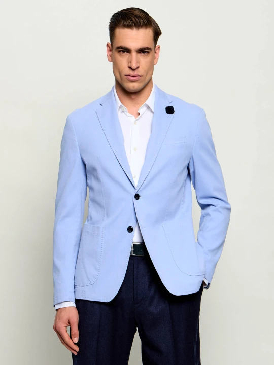 Zdjęcie produktu Joop! Marynarka Hoverest | Slim Fit | z dodatkiem lnu błękitny
