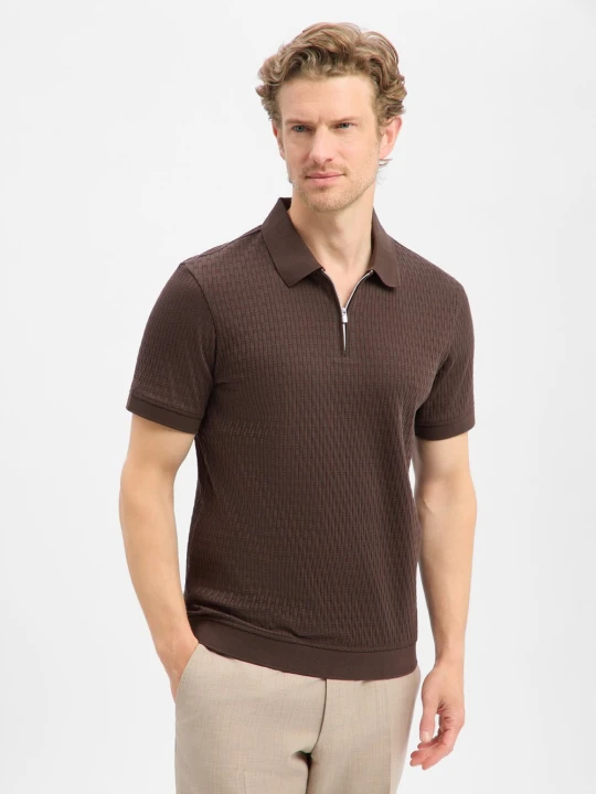 Zdjęcie produktu JOOP! koszulka polo - Franciscojose Mężczyźni Bawełna (100%) brązowy