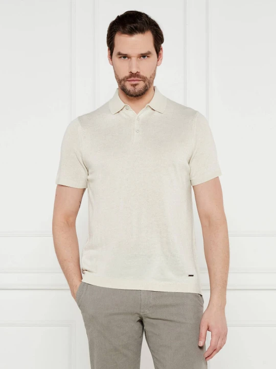 Zdjęcie produktu Joop! Polo Maliosor | Modern fit | z dodatkiem lnu beżowy