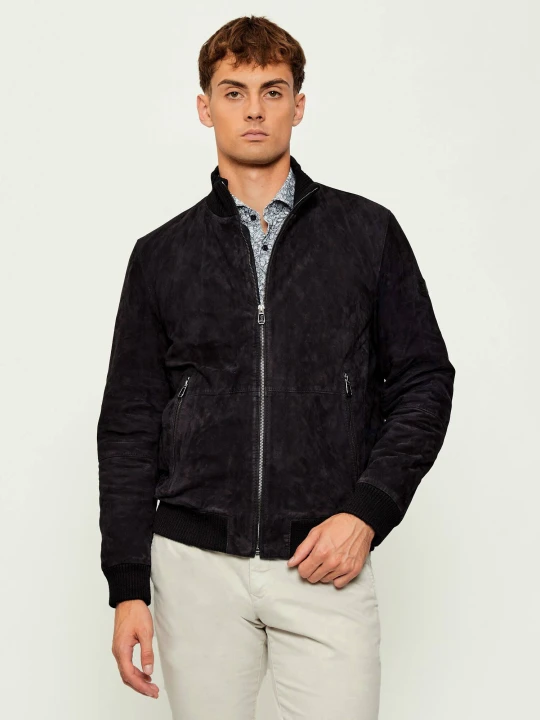 Zdjęcie produktu Joop! Kurtka bomber Byll-W | z dodatkiem wełny | Regular Fit | zamsz granatowy