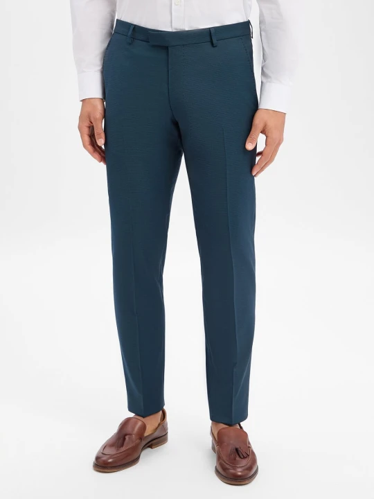 Zdjęcie produktu JOOP! Spodnie z zawartością wełny - Blayr Mężczyźni Slim Fit niebieski|zielony